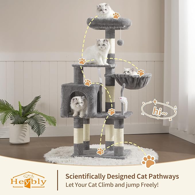 Heybly Cat Tree with Toy, Cat Tower condo - Image 7