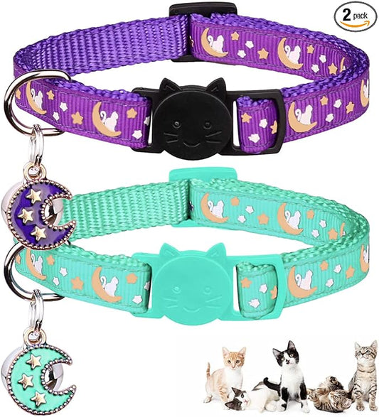 Baeuppit 2Pcs Breakaway Cats Collars Cat Collars by Baeuppit
