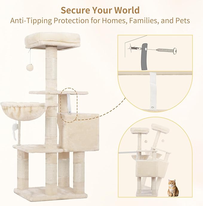 Heybly Cat Tree with Toy, Cat Tower condo - Image 6