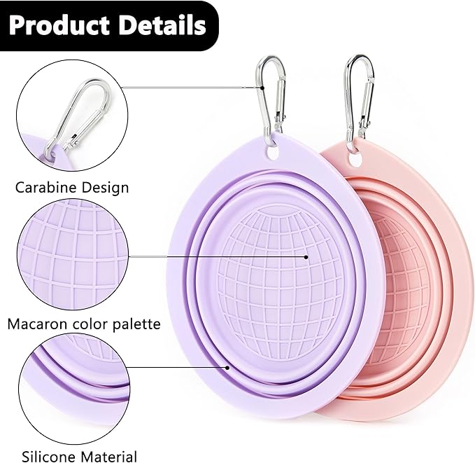 3 Pack Collapsible Dog Bowls, Pet Bowls - Image 8