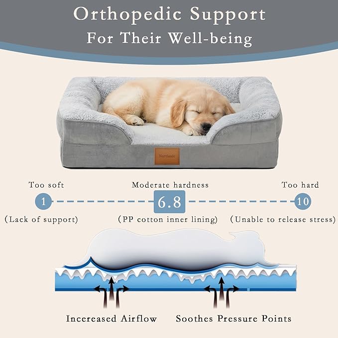 Orthopedic Dog Bed, Waterproof Memory Foam Dog Bed - Image 3