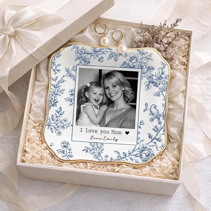 LOVELYPOD Personalized Photo Jewelry Tray, Custom Photo Gifts - Image 6