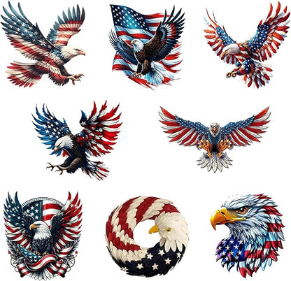 8 Pcs 4th of July Hanging Ornaments Eagle Independence Day Decorations Acrylic by NSSHEL