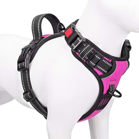 PHOEPET No Pull Dog Harnesses for Small Dogs Reflective Adjustable Front Clip by PHOEPET