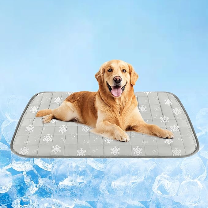 RIOGOO Dog Cooling Mat, Dog Blanket Washable, Cool Fabric & Internal Waterproof by RIOGOO