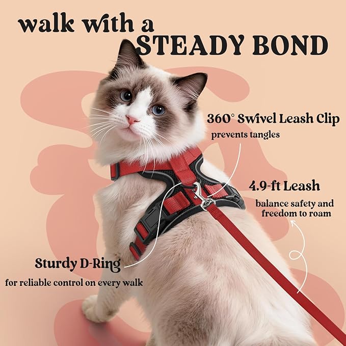 rabbitgoo Cat Harness and Leash Set, Escape Proof Kitten Harness - Image 5