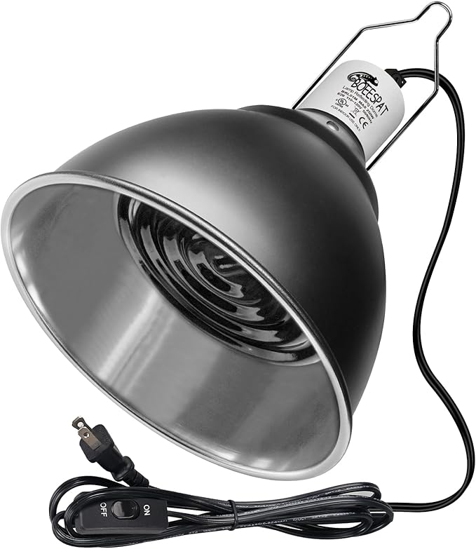 Large Caliber Reptile Lamp Cover Dome Supports Up to 250W, Diameter 7.0 Inch by BOEESPATDirect