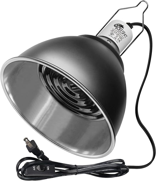 Large Caliber Reptile Lamp Cover Dome Supports Up to 250W, Diameter 7.0 Inch by BOEESPATDirect