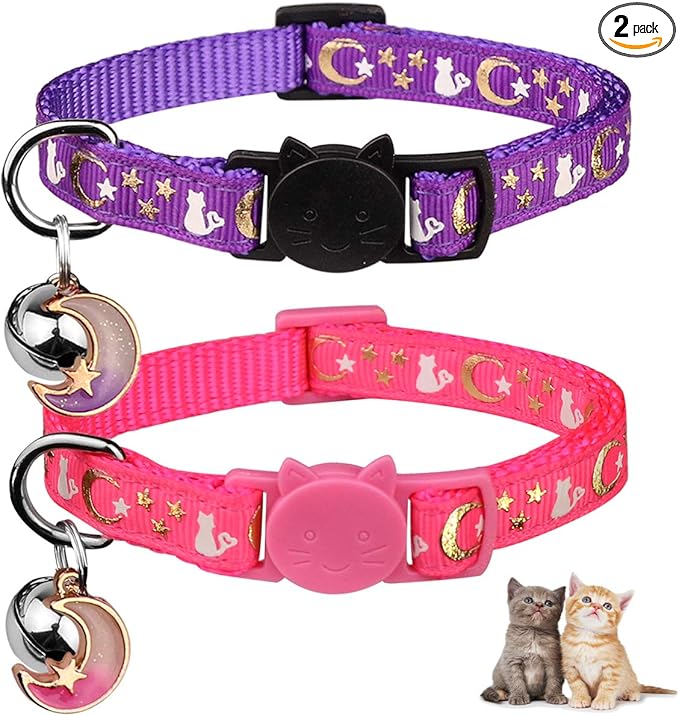 Baeuppit 2PCS Breakaway Cat Collars by Baeuppit