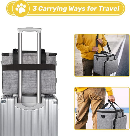 6 Set Dog Travel Bag, Large Pet Travel Kit - Image 7
