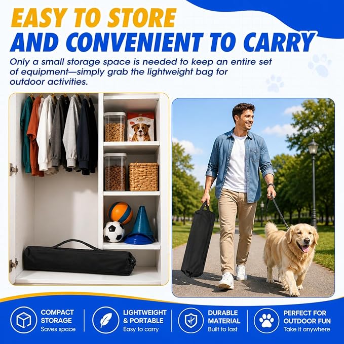 Dog Agility Training Equipment Set, 6 Piece Course - Image 7