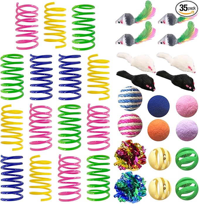Cat Toys for Indoor Cats, 35 Packs Interactive Cat Toys Set by AGYM