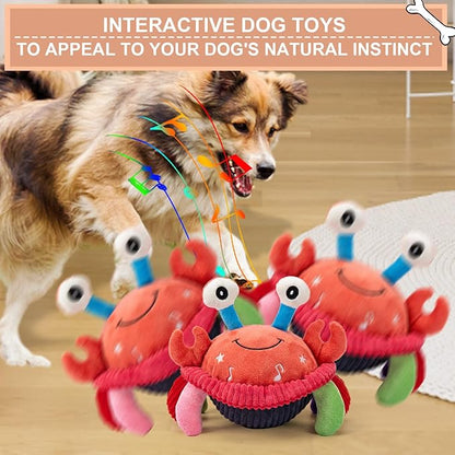 BABORUI Interactive Dog Toys Crab, Jumping Squeaky Dog Toys - Image 2