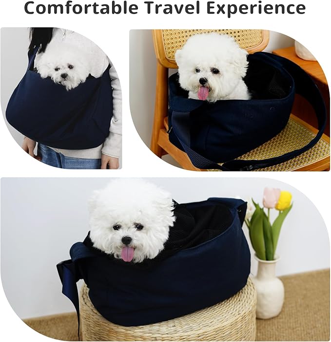 ONECUTE Crossbody Dog Sling Carrier, Wearable Portable Pet Bag - Image 6