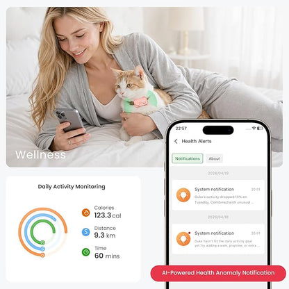 Smart Dog GPS Tracker Support 2-Way PetChat & AI Health Alerts Live Pet Tracker - Image 6