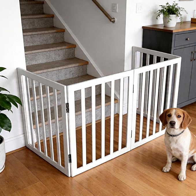 Dog Gate Indoor, Freestanding Dog Fence - Image 3