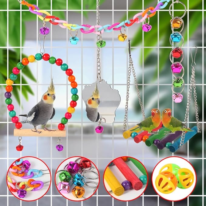 YIXUND Bird Toys for Parakeets, Cockatiels, Love Birds, Budgerigar - Image 2