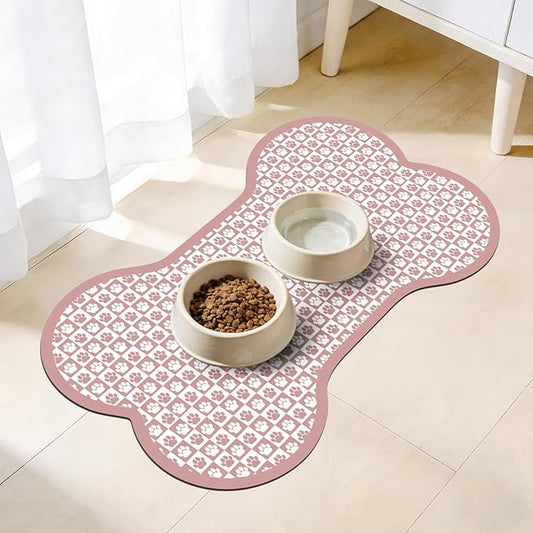 Pet Mats for Food and Water, Non Slip Indoor Quick Dry Cat Bowl Feeding Mats by Unknown