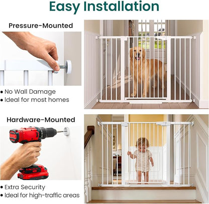 Cumbor 36" Extra Tall Baby Gate, 30-54" Wide Dog Gates - Image 8