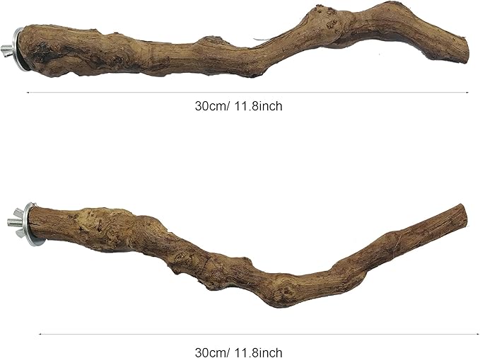 2 PCS Natural Grape Stick Fork Bird Perch Bird Standing Stick Chewing Bird Toys - Image 3