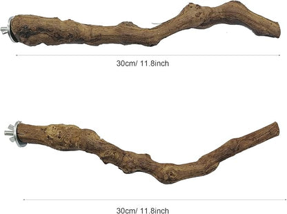 2 PCS Natural Grape Stick Fork Bird Perch Bird Standing Stick Chewing Bird Toys - Image 3