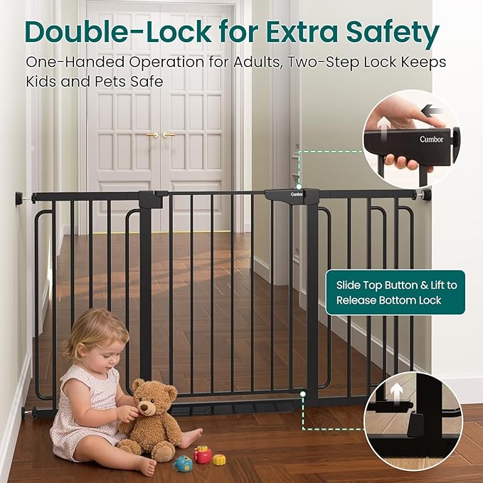 Cumbor 30.4-56.8" Extra Wide Baby Gate - Image 4