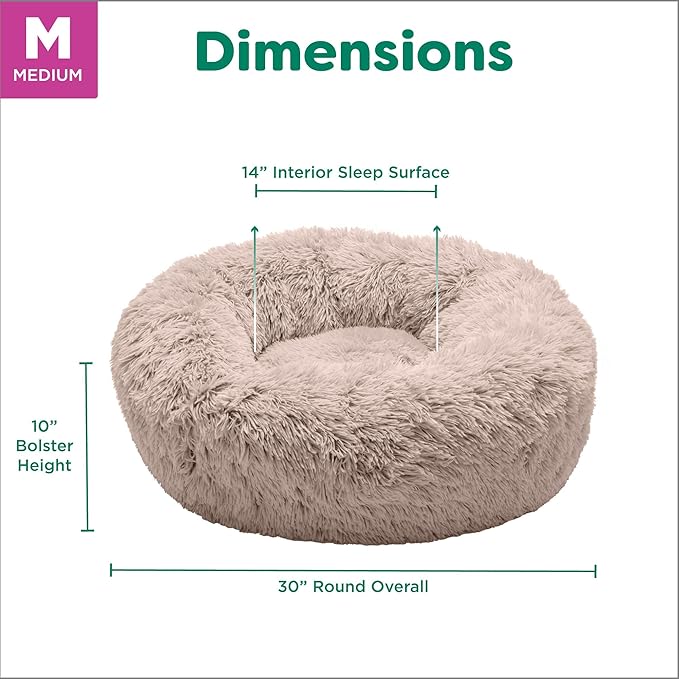 Furhaven 30" Round Calming Donut Dog Bed - Image 3