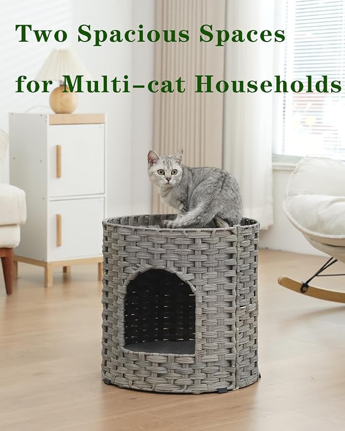 SETVSON Cat House for Indoor Cat, Large Double Cat Houses Cat Bed Cave - Image 7