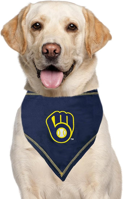 Pets First Milwaukee Brewers TIE Bandana, Small/Medium. Dog Bandana Scarf Bib - Image 5