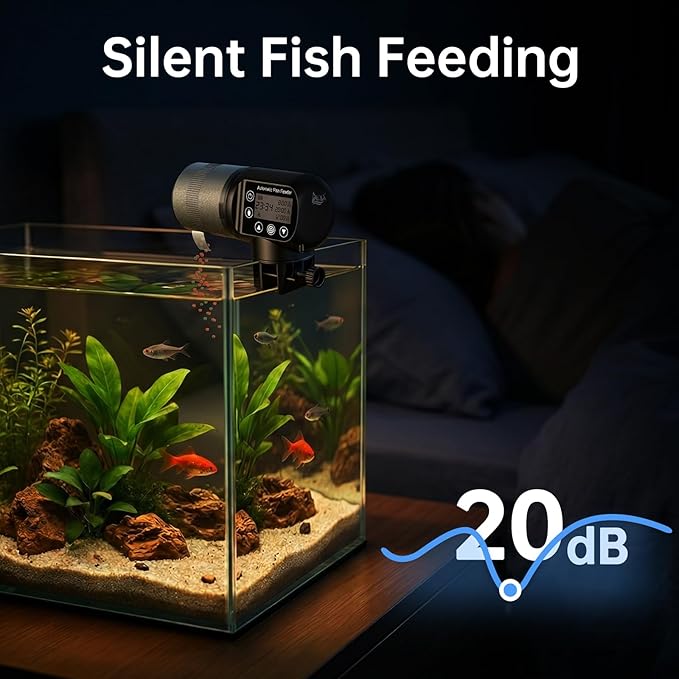 AQQA Automatic Fish Feeder for Aquarium, 200ML Large Capacity Fish Food - Image 5