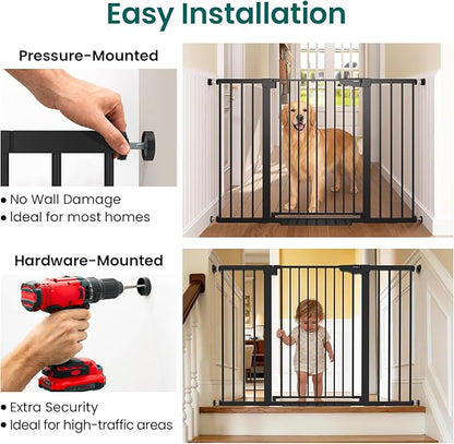 Cumbor 36" Extra Tall Baby Gate, 30-54" Wide Dog Gates - Image 8