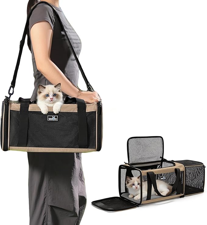 Wakytu Airline Approved Expandable Pet Carrier by Petshome