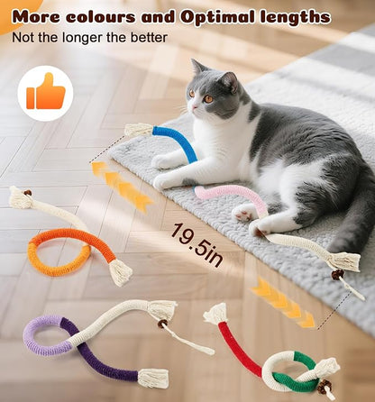 Cat Chew Ropes 4Pcs, Cat Toys for Indoor Cats - Image 6