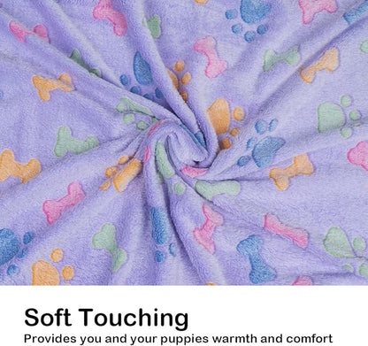 Dono 1 Pack 3 Dog Blankets, Soft Fluffy Fleece Pet Blanket Warm Sleep Mat Paw - Image 4