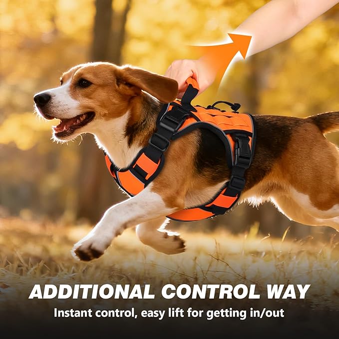 WINGOIN Orange Tactical Dog Harness - Image 4
