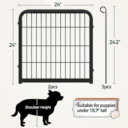 Yaheetech Dog Playpen, 24 inch 4 Panels Dog Pen - Image 2