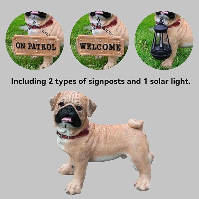 Pug Dog Garden Statue - Image 4