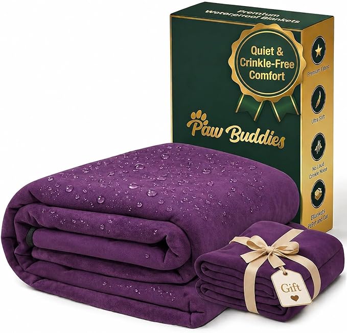 Paw Buddies Premium Waterproof Blanket 80"x90" Velvet-Feel Reversible Throw – by PAwBuddies
