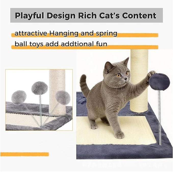 Cat Scratching Post, 19.69" H Cat Tree - Image 4