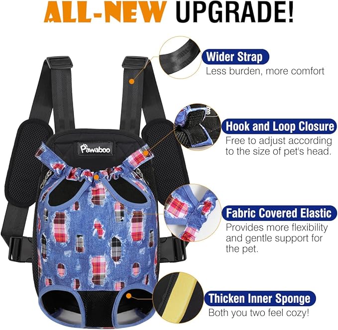Pawaboo Pet Dog Carrier Backpack, Adjustable Pet Front Cat Dog Carrier Backpack - Image 4