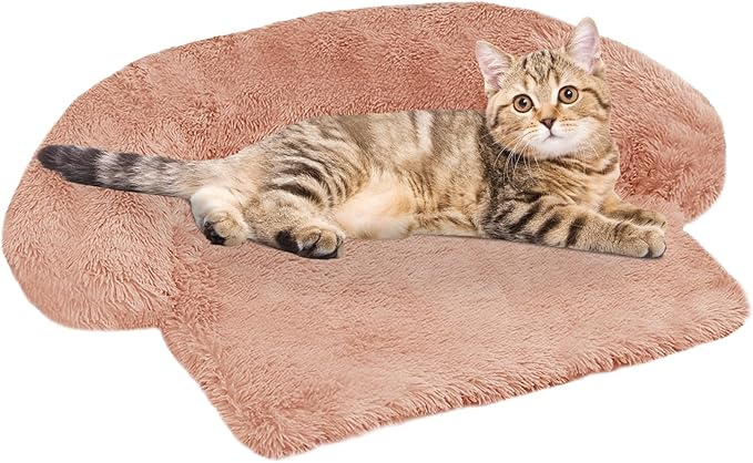 GGIB Calming Dog Bed Fluffy Plush Dog Mat by GGIB