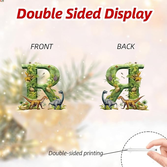14 Pcs Christmas Dinosaur Ornaments Xmas Tree Decorations Acrylic Hanging - Image 4