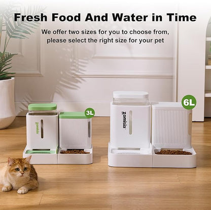 ZOMISIA Gravity Dog Food and Water Dispenser, 2 in 1 Automatic Dog Feeder - Image 7