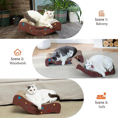 Cat Scratcher, 2 in 1 Corrugated Cat Scratch Board Lounger - Image 5