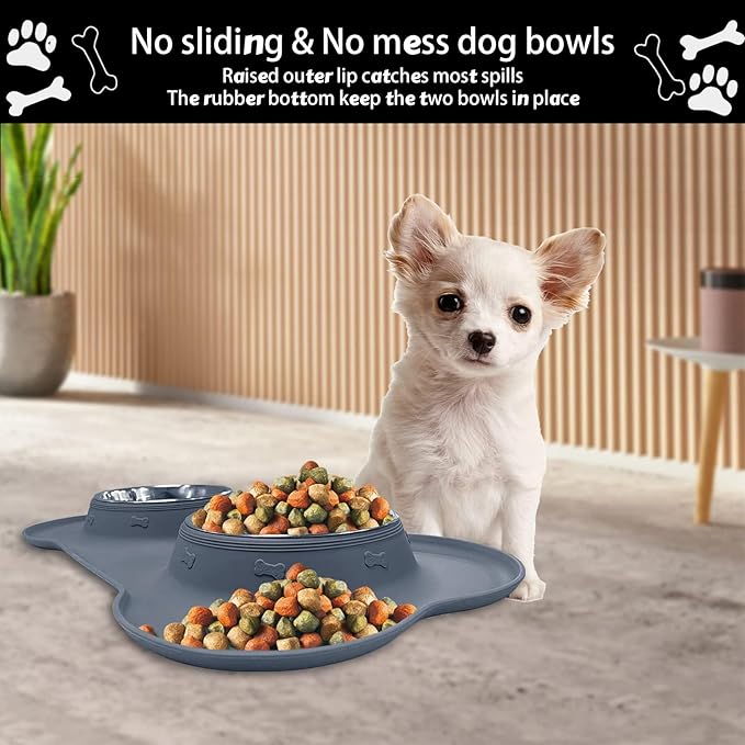 AsFrost Dog Food Bowls Stainless Steel Dog Food and Water Bowl Set, Dog Dishes - Image 5
