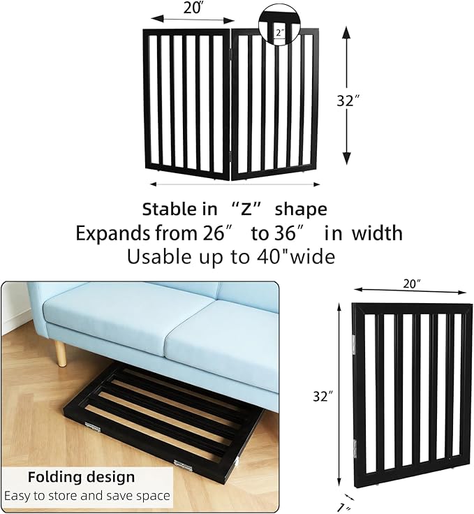 Dog Gate Indoor, Freestanding Dog Fence - Image 7