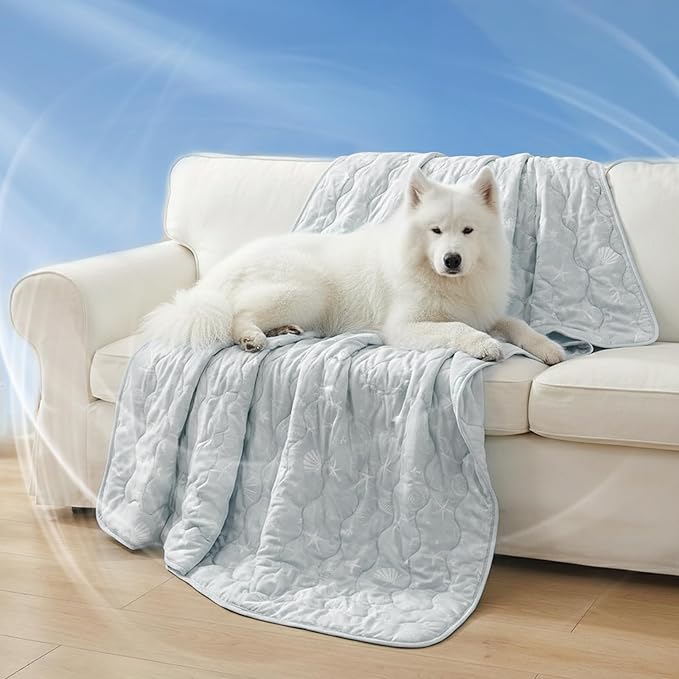 NWK Dog Cooling Blanket, Q-Max>0.345, Ice Silk Cool to Touch Material, by NWK