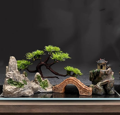 AWXZOM Small Japanese Fish Tank Decorations Set, Suitable by AWXZOM
