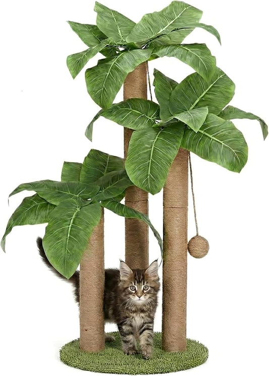 LEMONDA 31.5Inch Cat Scratching Post, Cat Scratcher Tree by LEMONDA