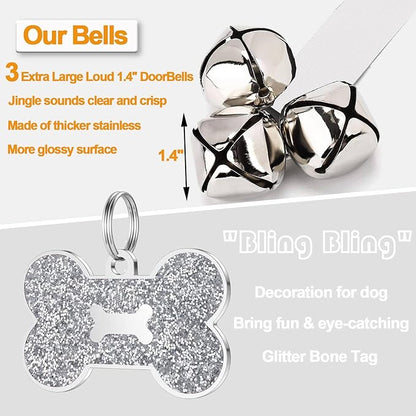 2 Pack Dog Door Bells, Dog Doorbell to go Outside Puppy Train Bell - Image 3